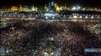 تصاویر هوایی از مراسم احیاء شب قدر حرم مطهر رضوی