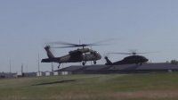 Black Hawk Pilots Practice Close Maneuvering In Sequence