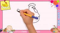 آموزش نقاشی مرغ برای کودکان - هنر نقاشی - نقاشی مرغ