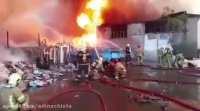 آتش سوزی وسیع انبارهای محدوده خیابان فداییان اسلام