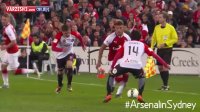 حرکات زیبای بازیکنان آرسنال در بازی مقابل وسترن سیدنی