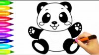 آموزش نقاشی به کودکان : طراحی بچه پاندا