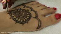 آموزش طراحی با حنا روی پا