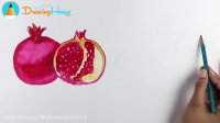 آموزش نقاشی انار کودکانه با آبرنگ - آموزش نقاشی کودکانه