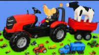 ماشین بازی کودکانه : تراکتور و حیوانات مزرعه