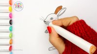 نقاشی آسان و زیبا خرگوش | آموزش نقاشی خرگوش | نقاشی برای کودکان