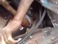 تصادف شدید لودر و تریلی وزنده وسالم بودن راننده!