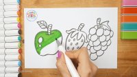 آموزش نقاشی میوه ها | نقاشی آسان برای کودکان | نقاشی میوه کودک
