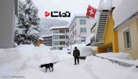 بارش سنگین برف در داووس سوئیس‎