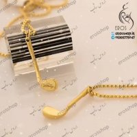 گردنبند زنجیر با آویز طرح چوب گلف استیل erosshop.ir