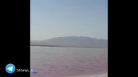 دریاچه قم به رنگ خون درآمد!
