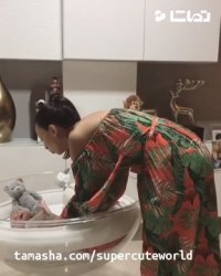 ترفند دیدنی آرام کردن نوزاد