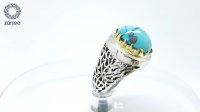 انگشتر فیروزه مردانه دست ساز کد R56