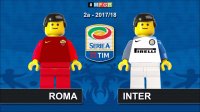 شبیه سازی بازی فوتبال اینترمیلان و آ اس رم با لگو