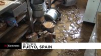 ویدئو؛ طغیان رودخانه در اسپانیا