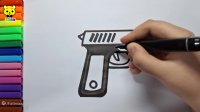 نقاشی تفنگ | نقاشی هفت تیر | اموزش نقاشی تفنگ | نقاشی کودکان
