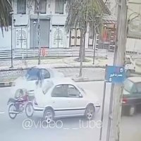 تصادف موتور با ماشین