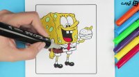 آموزش نقاشی و رنگ آمیزی باب اسفنجی  آموزش نقاشی کودکان