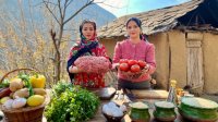 آشپزی در طبیعت زندگی روستایی گیلان : کتلت با پلو
