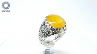 انگشتر مردانه یاقوت زرد دست ساز زیبا کد R117