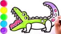 اموزش نقاشی برای کودکان - تمساح
