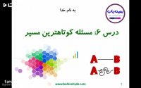 آموزش مسئله کوتاهترین مسیر