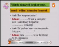 زبان انگلیسی پایه نهم - 21 فروردین