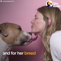 Rescue Pit Bull LOVES Hugging and Kissing EVERYONE | The Dodo