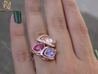 انگشتر جواهری رزگلد کلیو