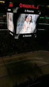 بزرگداشت جانباختگان هواپیمای اوکراینی در لیگ هاکی کانادا