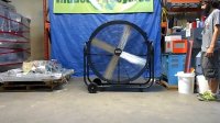 Maxess 48" Tilted Belt Drive Drum Fan Test