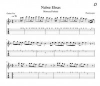 نت گیتار نبض احساس مرتضی پاشایی به همراه تبلچر