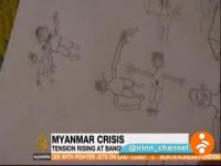 کودکان روهنگیا نقاشی می کشند