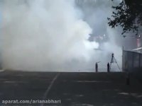 لحظه انفجار و آتش سوزی شدید موتور هیوندایی جنسیس کوپه