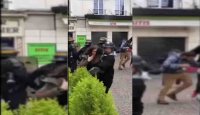 ضرب و شتم یک معترض توسط دستیار امانوئل مکرون