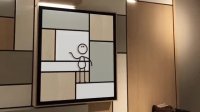 خلاقیت جالب " stickman " روی دیوار