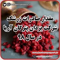 میزان صادرات زرشک پترگان در سال 98