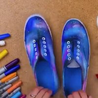 تبدیل کفش سفید به کفش گلگسی