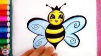 نقاشی زنبور کودکانه + نقاشی پروانه کودکانه