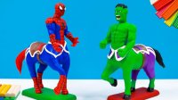 کارتون ابرقهرمانان خمیری - اسب ابرقهرمانان مرد عنکبوتی  هالک