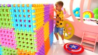 دیانا و روما :: بازی با بلوک های رنگی :: خانه سازی