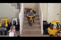 با سه چرخه از پله پایین بیا