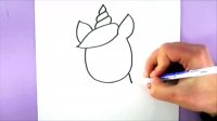 آموزش نقاشی اسب شاخدار (یونیکورن)