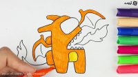 آموزش نقاشی کودکان  نقاشی امانگ اس اژدها  نقاشی کودکان