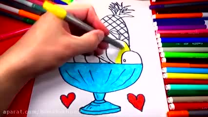 نقاشی سبد میوه
