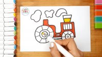 آموزش نقاشی تراکتور - آموزش نقاشی کودکان - نقاشی ماشین برای کودکان - نقاشی آسان