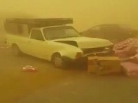 تصادف زنجیره‌ای جاده رامشیر  در غبار شدید خوزستان