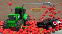 کارتون ماشین های قهرمان شهر : کاشت و برداشت محصولات کشاورزی توسط تراکتور های رنگی