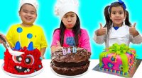بازی آشپزی واقعی کودکانه : پخت کیک جشن تولد رنگین کمانی