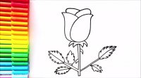 آموزش نقاشی آسان | نقاشی کودکانه گل رز